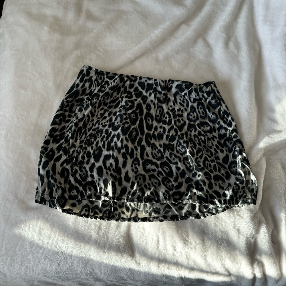 Princess Polly black leopard skirt